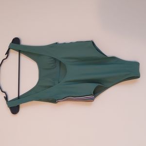 Target Low Back Side Striped Teal/Green one piece swimsuit